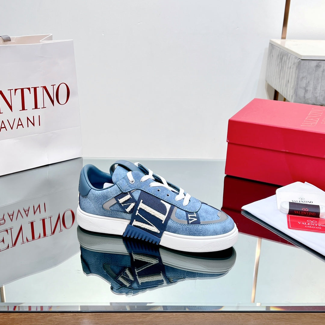 VALENTINO 25S GARAVANI VL7N SNEAKERS IN BLUE DENIM - 35