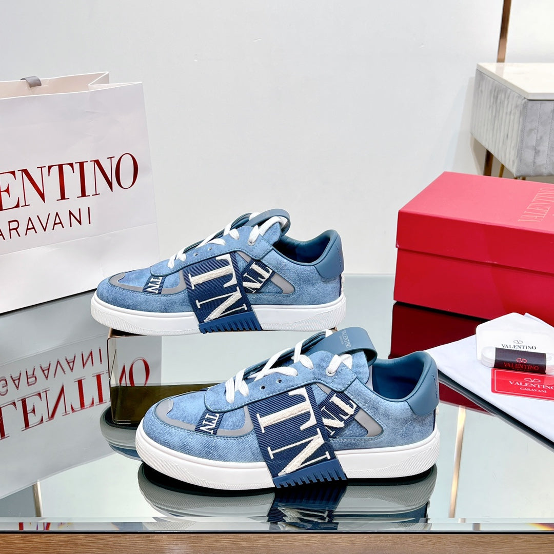 VALENTINO 25S GARAVANI VL7N SNEAKERS IN BLUE DENIM - 35