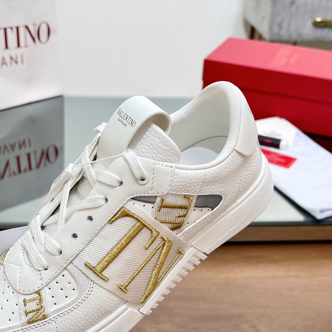 VALENTINO 25S GARAVANI VL7N SNEAKERS IN WHITE MIX YELLOW LAMBSKIN - 35