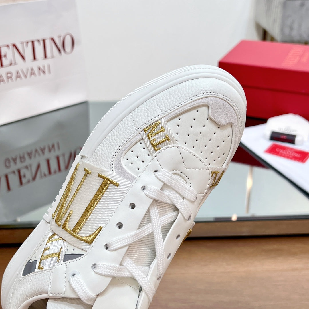 VALENTINO 25S GARAVANI VL7N SNEAKERS IN WHITE MIX YELLOW LAMBSKIN - 35