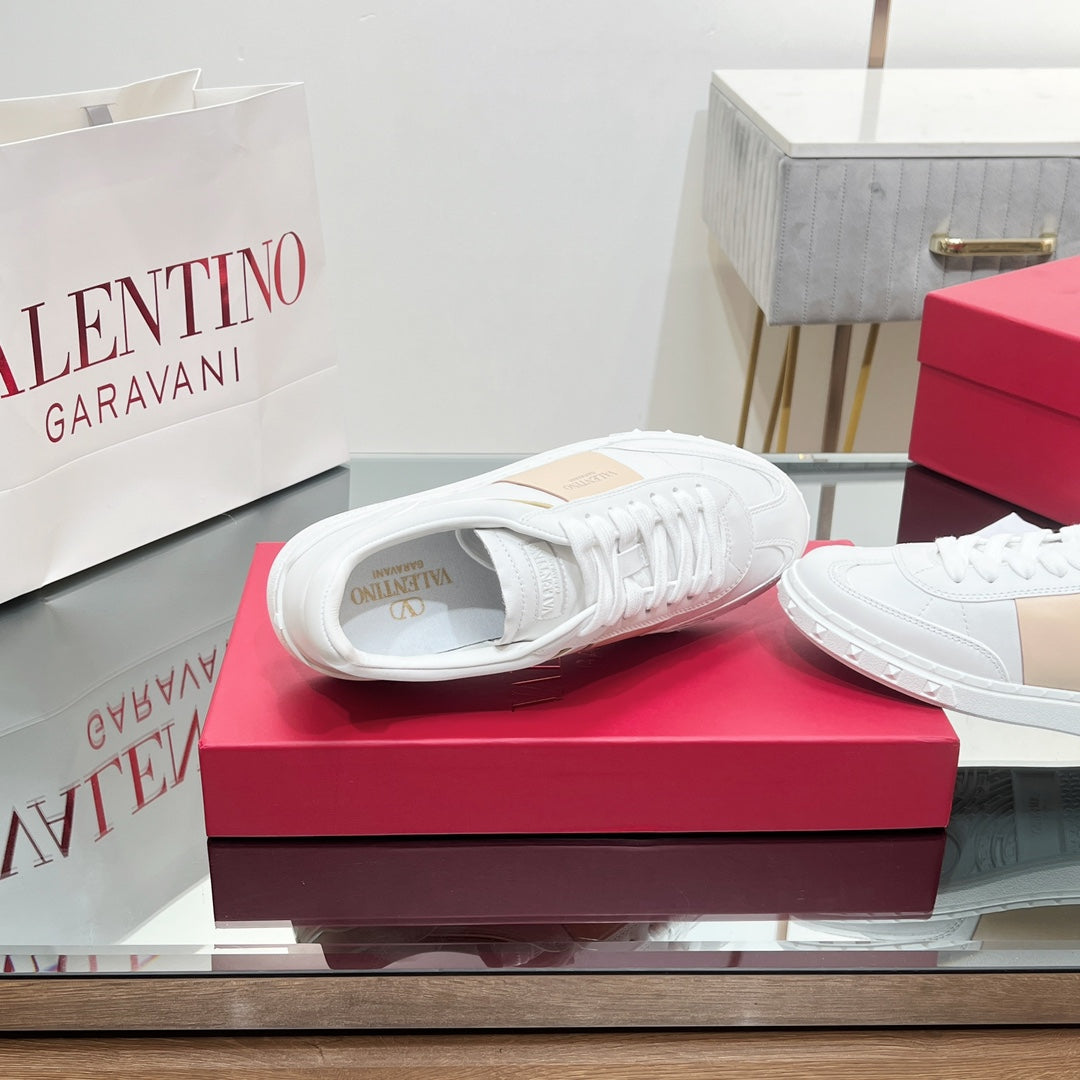 VALENTINO 25S UPVILLAGE SNEAKERS IN WHITE MIX BEIGE STYLE 2 - 35