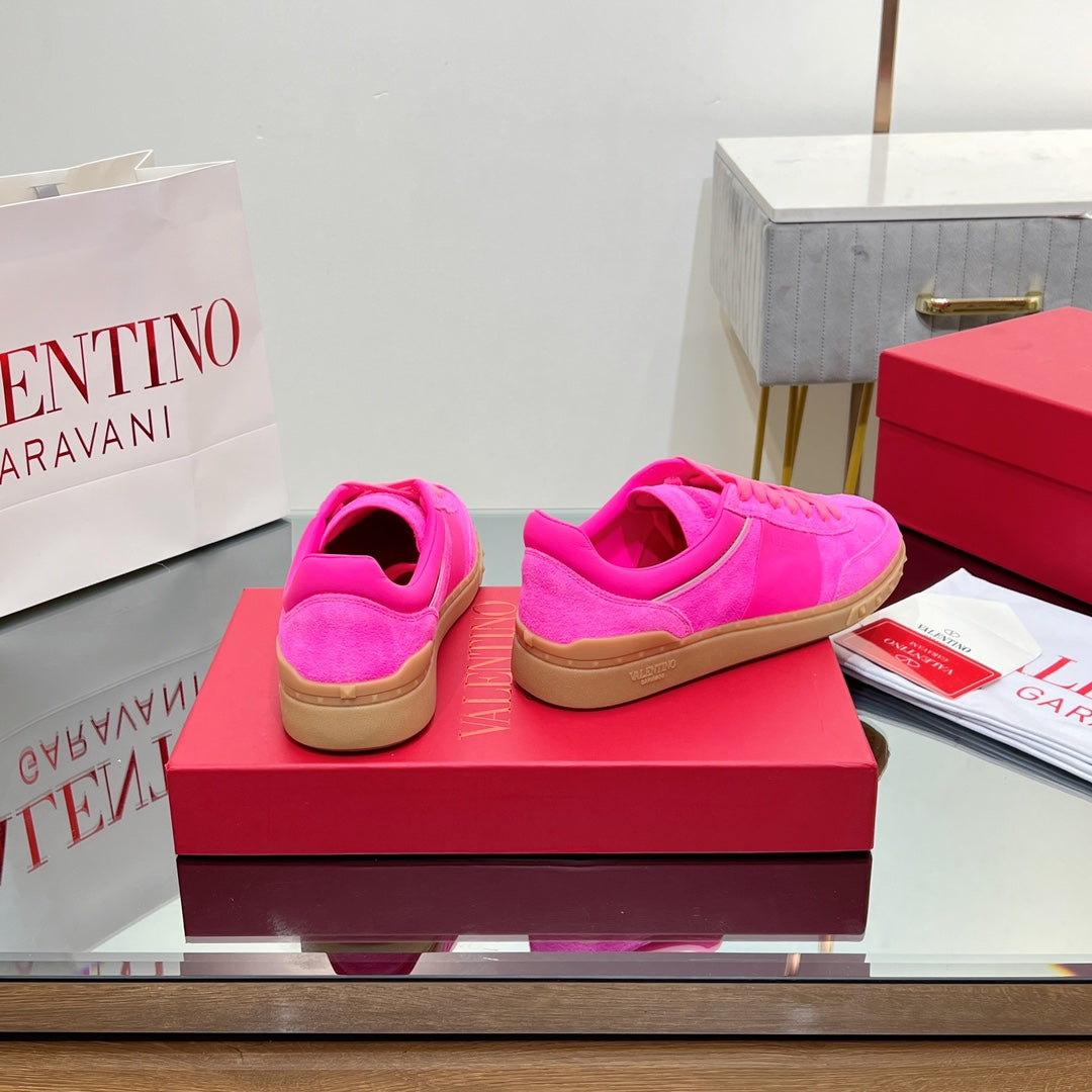 VALENTINO 25S UPVILLAGE SNEAKERS IN PINK SUEDE - 35