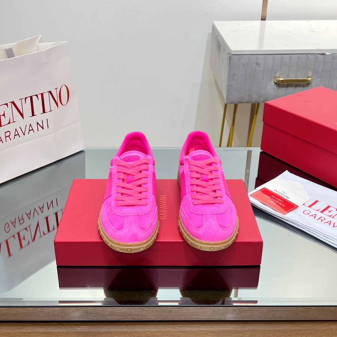 VALENTINO 25S UPVILLAGE SNEAKERS IN PINK SUEDE - 35