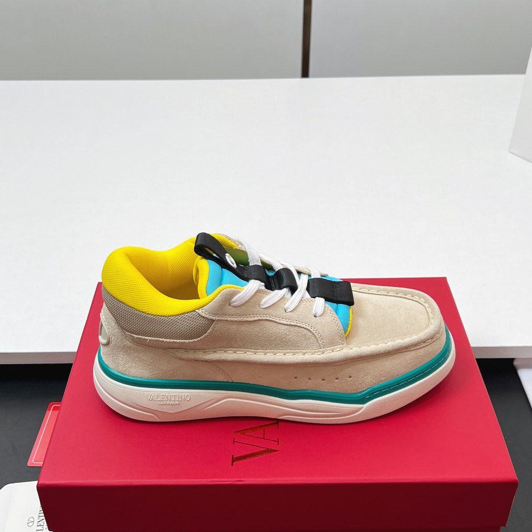 VALENTINO 25S RUNBOOT SNEAKERS IN MULTICOLOR LAMBSKIN - 35