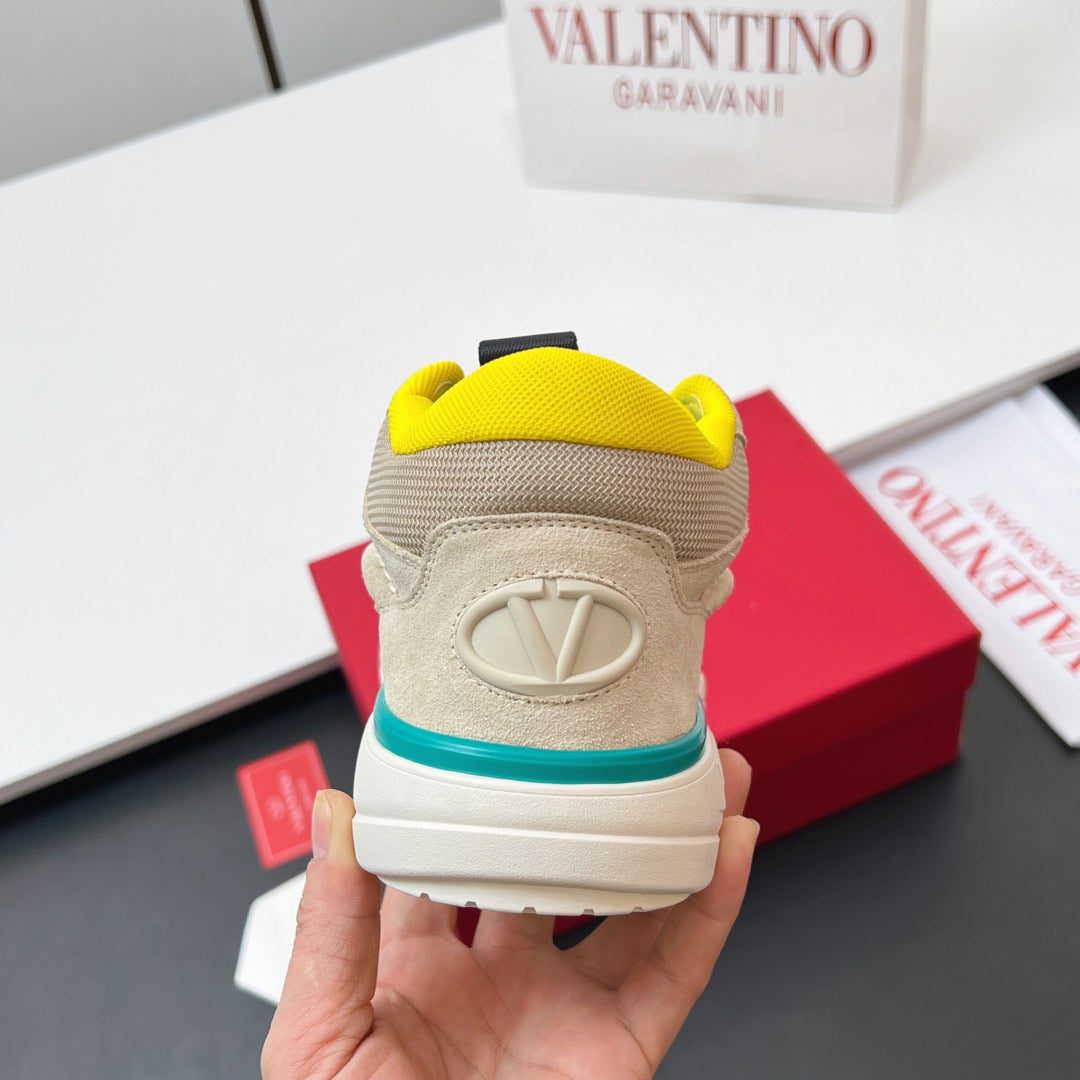 VALENTINO 25S RUNBOOT SNEAKERS IN MULTICOLOR LAMBSKIN - 35