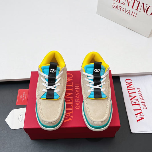 VALENTINO 25S RUNBOOT SNEAKERS IN MULTICOLOR LAMBSKIN - 35