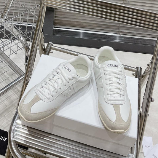 LOW LACE-UP SNEAKER IN CALFSKIN OPTIC WHITE GRAY - 35