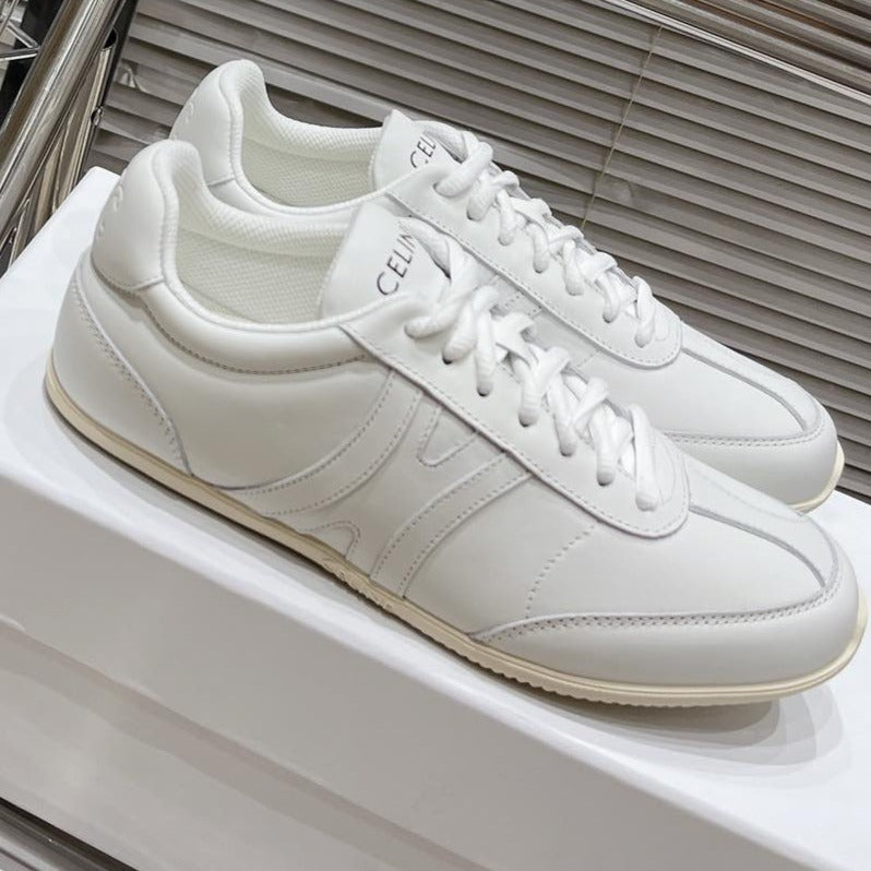 LOW LACE-UP SNEAKER IN CALFSKIN OPTIC WHITE - 35