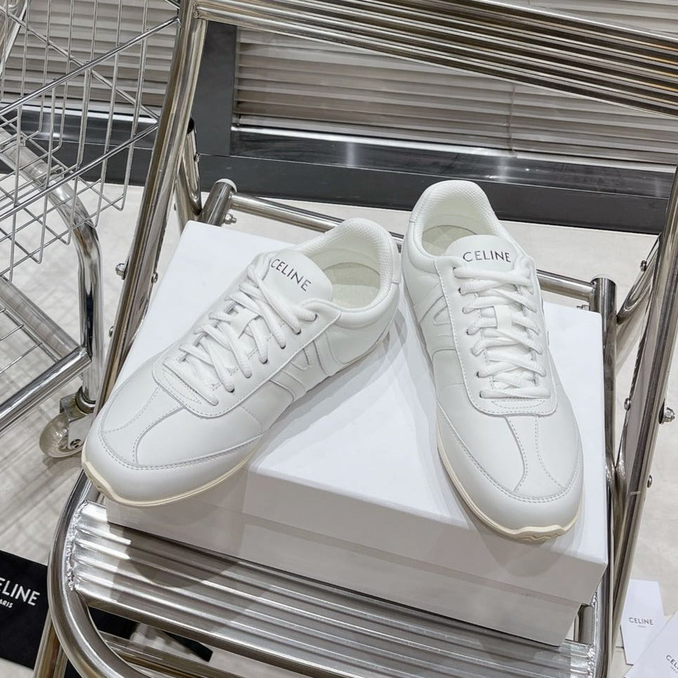 LOW LACE-UP SNEAKER IN CALFSKIN OPTIC WHITE - 35