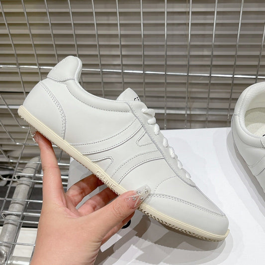 LOW LACE-UP SNEAKER IN CALFSKIN OPTIC WHITE - 35