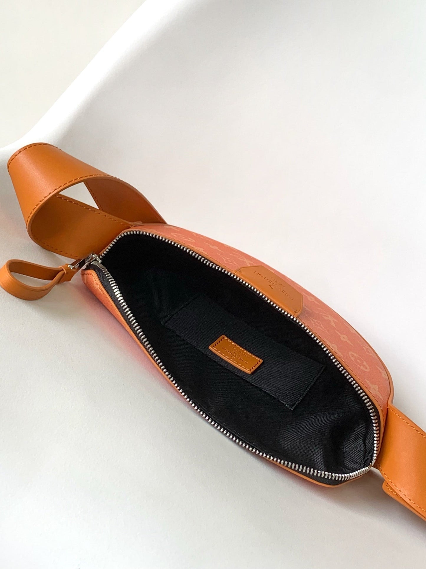 LV 25S MOON CROSSBODY BAG 24 IN ORANGE MONOGRAM CANVAS AND CALFSKIN