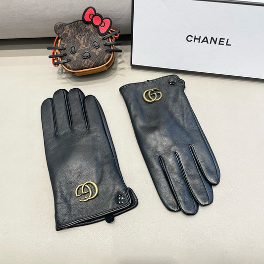 DOUBLE G GLOVES IN BLACK LAMBSKIN 370906 - XL