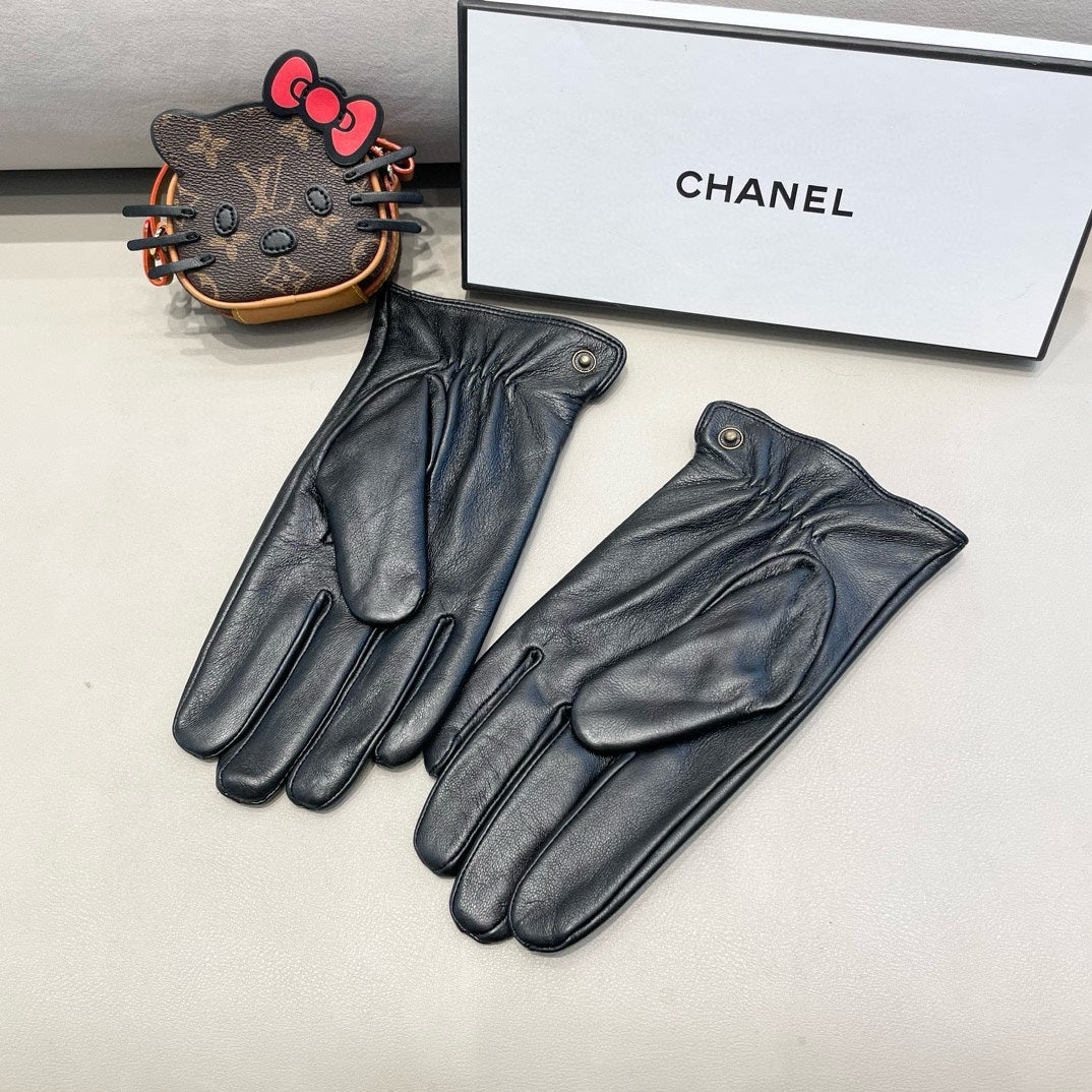 DOUBLE G GLOVES IN BLACK LAMBSKIN 370906 - XL