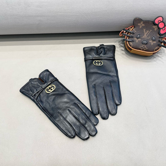 TOUCHSCREEN GLOVES IN BLACK SHEEPSKIN 391498 - M