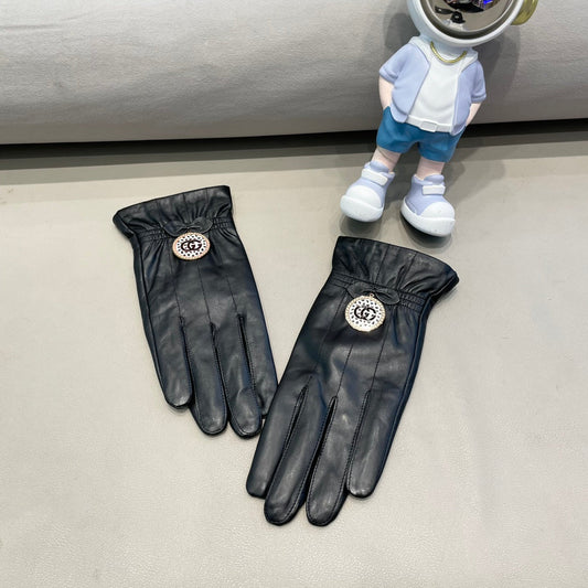 CLASSIC TOUCHSCREEN GLOVES IN BLACK SHEEPSKIN 427387 - M