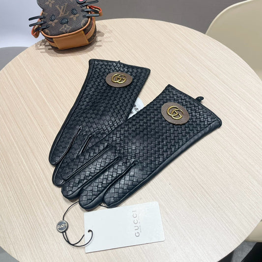 COUPLE GLOVES IN BLACK LAMBSKIN 439093 - M