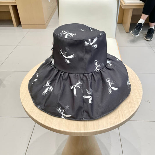 CELINE 25S BUCKET BOW HAT 733402 ЧОРНИЙ