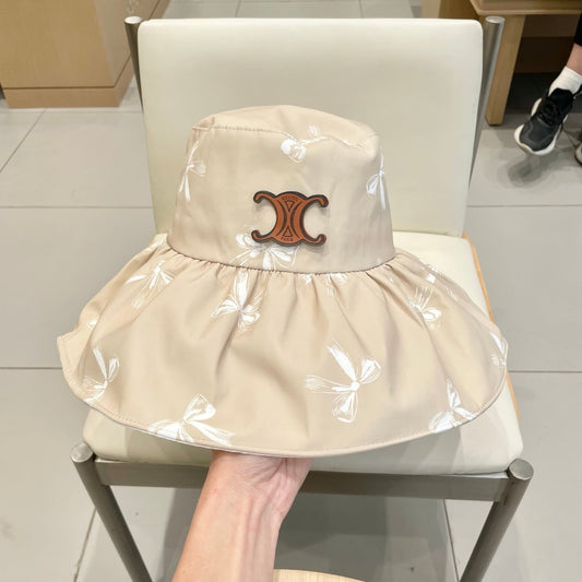 КАПЕЛЮХ-ВІДРО CELINE 25S BUCKET BOW 733403 БЕЖЕВИЙ