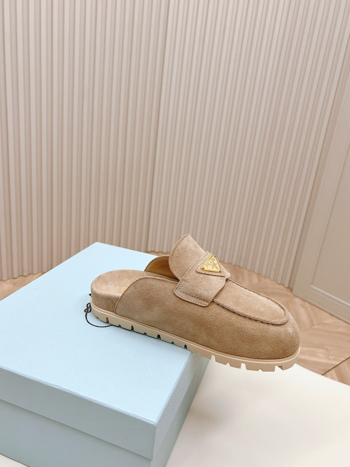 PRA SABOTS MULES LIGHT BROWN SUEDE - 35