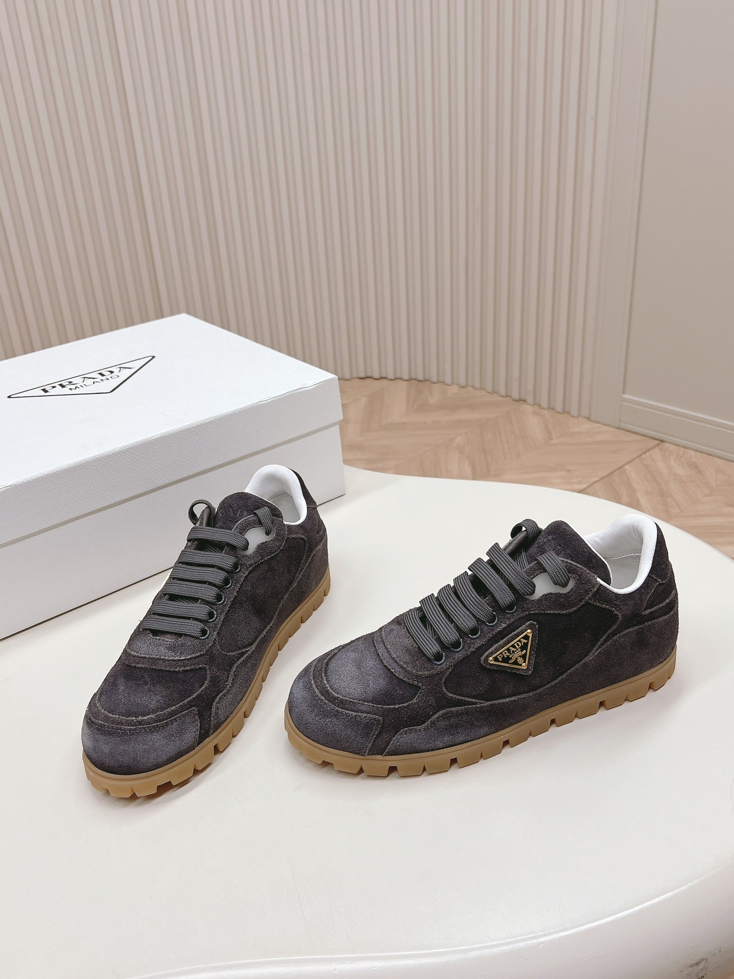 PRA FADED SUEDE SNEAKERS CHARCOAL - 35