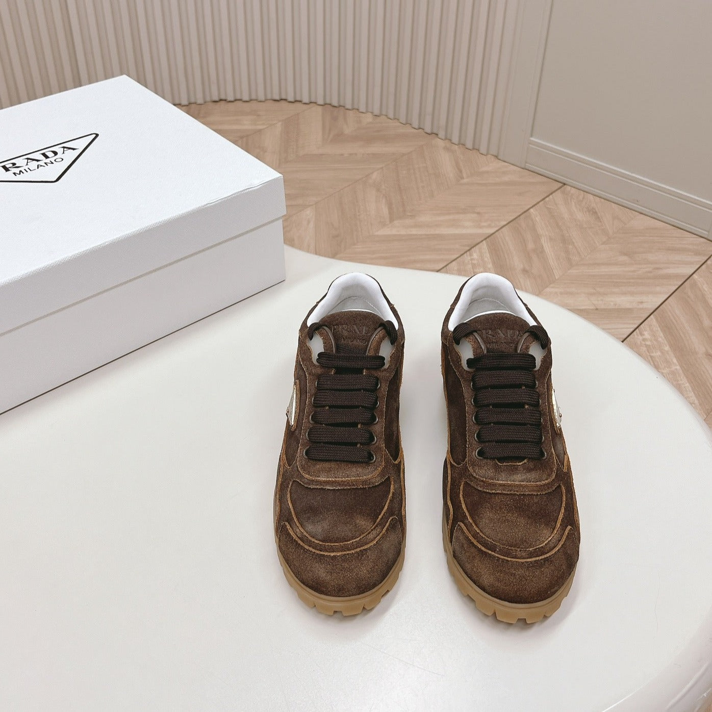 PRA FADED SUEDE SNEAKERS CHOCOLATE - 35