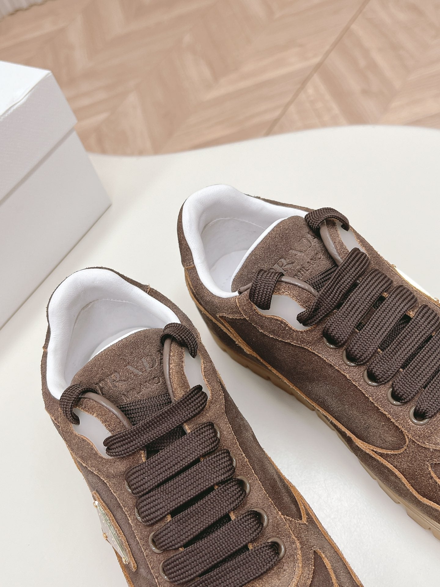PRA FADED SUEDE SNEAKERS CHOCOLATE - 35