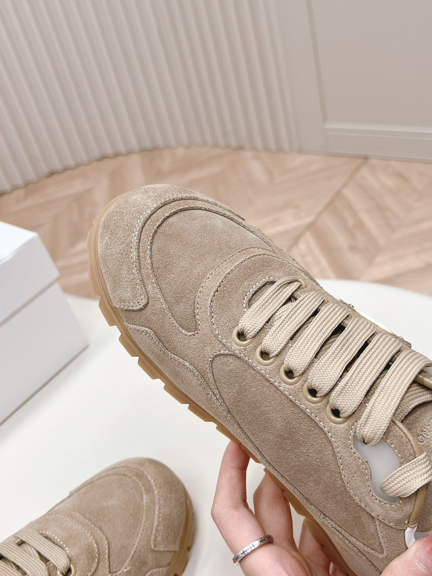 PRA FADED SUEDE SNEAKERS PEANUT - 35