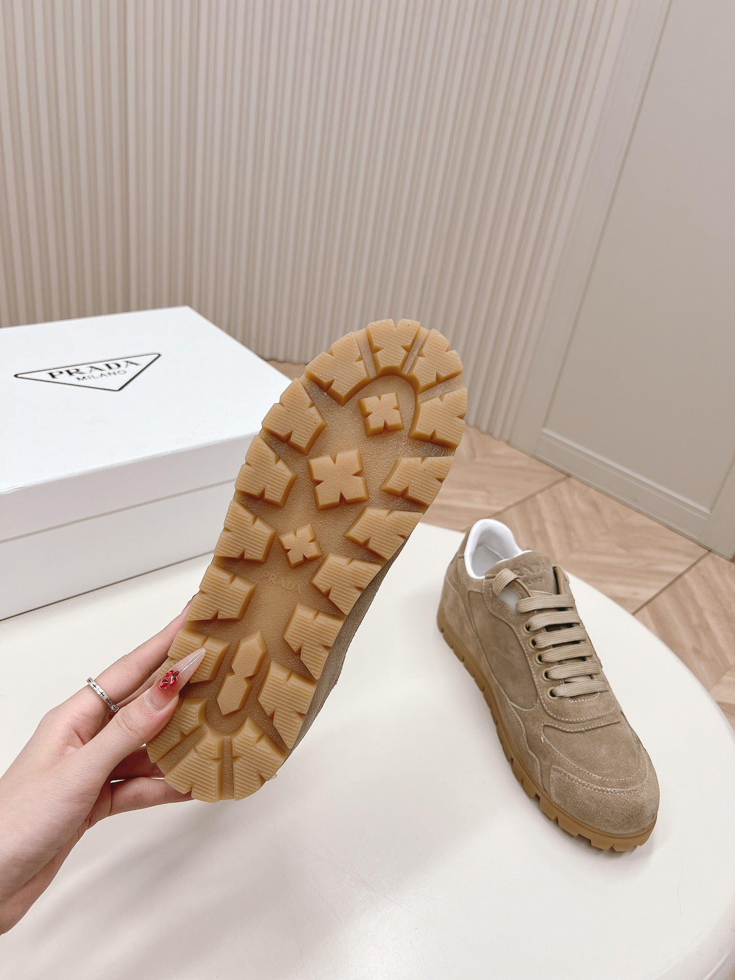 PRA FADED SUEDE SNEAKERS PEANUT - 35