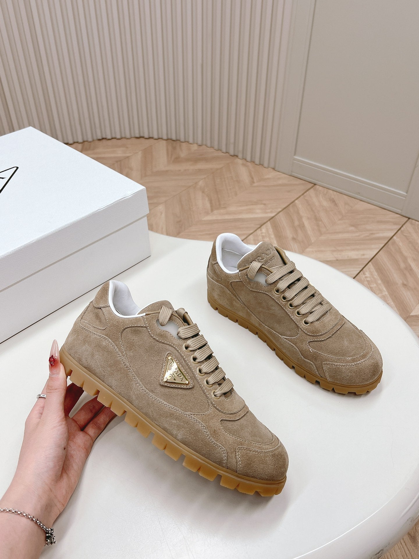 PRA FADED SUEDE SNEAKERS PEANUT - 35