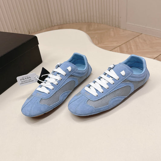 КРОСІВКИ PRADA 26S КЛАСИЧНІ, СИНЯ ЗАМША ТА СІТКА