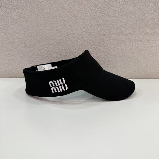 MM VISOR CAP FABRIC LOGO EMBROIDERY - Black