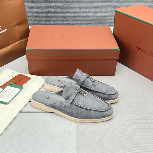LP SUMMER CHARMS WALK MULES IN GREY SUEDE - 35