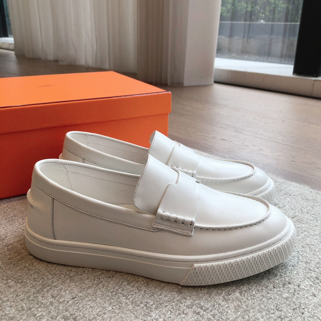 IKE SLIP-ON SNEAKER WHITE CALFSKIN - 35