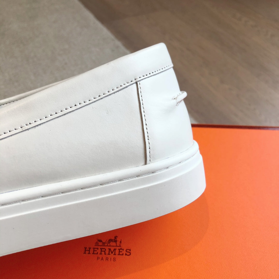 IKE SLIP-ON SNEAKER WHITE CALFSKIN - 35