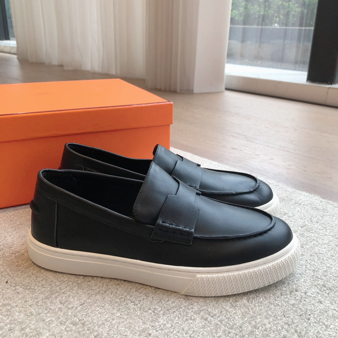 IKE SLIP-ON SNEAKER BLACK CALFSKIN - 35