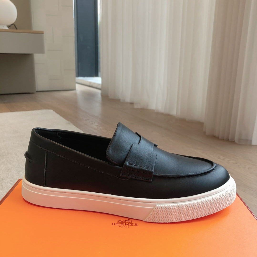 IKE SLIP-ON SNEAKER BLACK CALFSKIN - 35