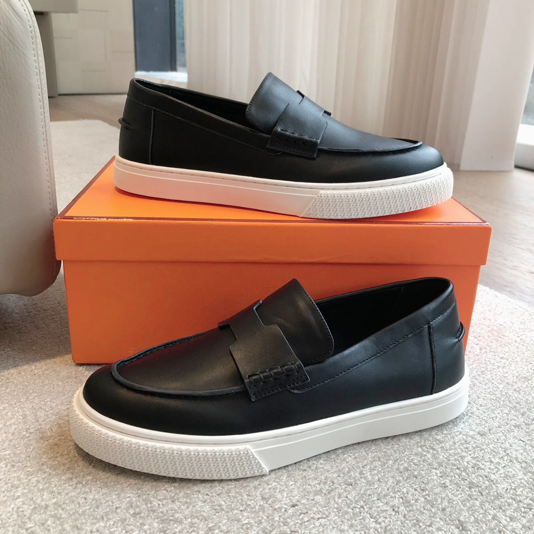 IKE SLIP-ON SNEAKER BLACK CALFSKIN - 35