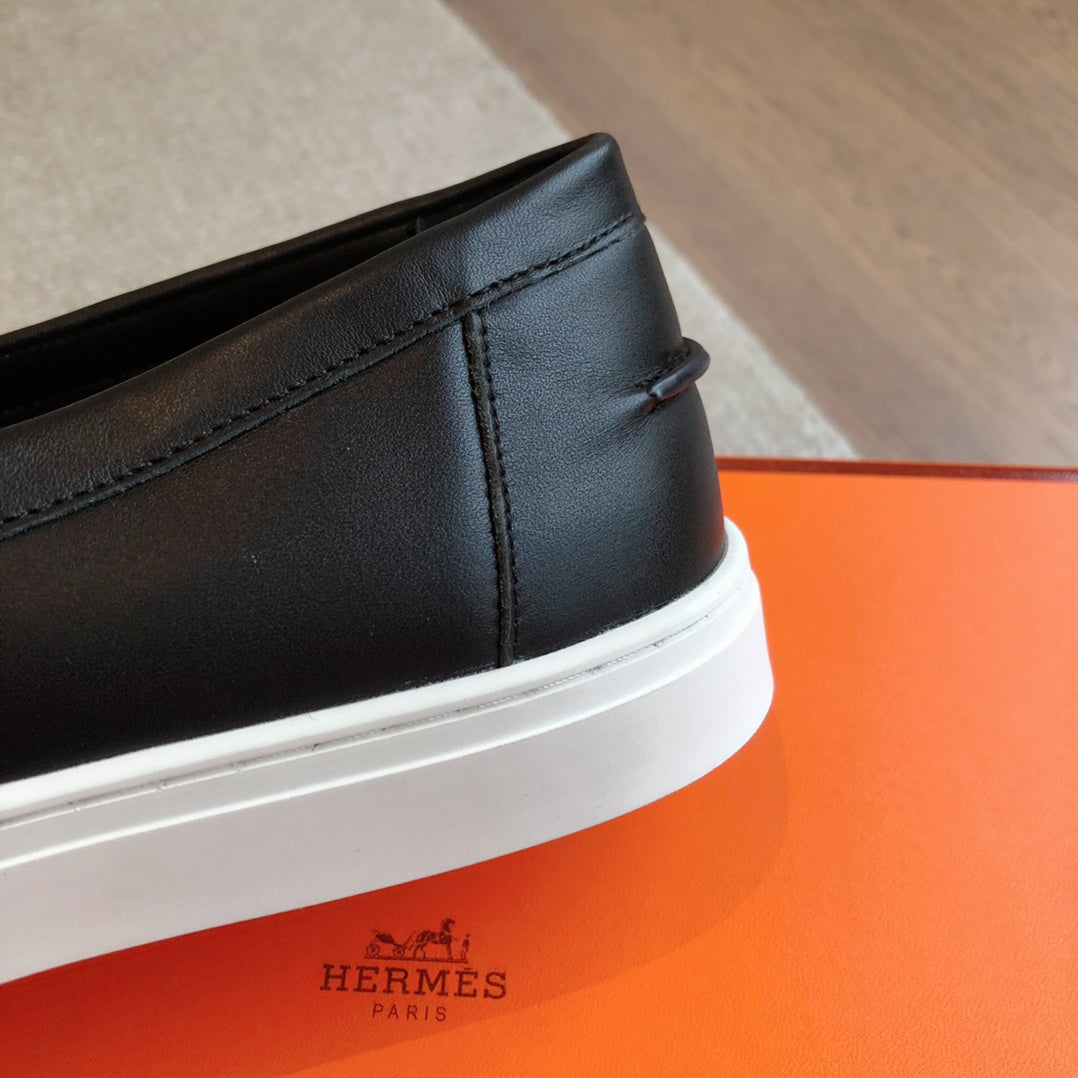 IKE SLIP-ON SNEAKER BLACK CALFSKIN - 35