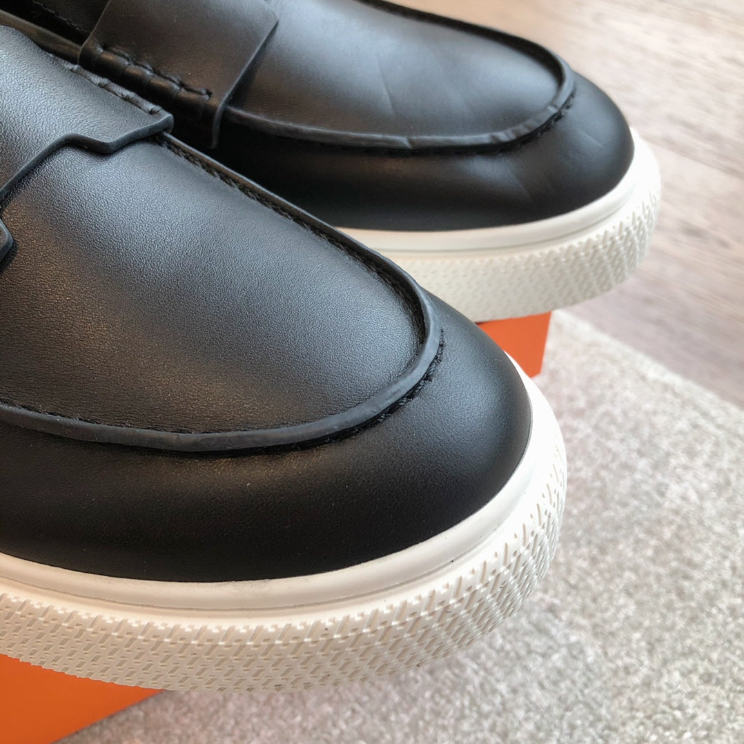 IKE SLIP-ON SNEAKER BLACK CALFSKIN - 35