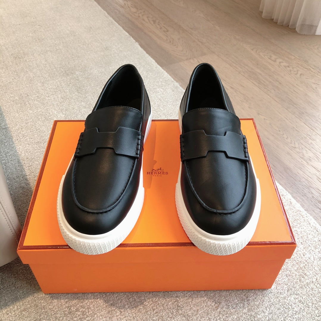 IKE SLIP-ON SNEAKER BLACK CALFSKIN - 35