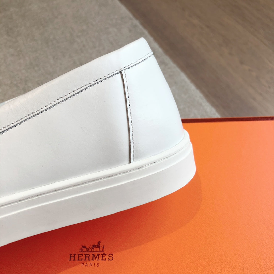 GAME SLIP-ON SNEAKER WHITE WITH TASSELS CALFSKIN - 35