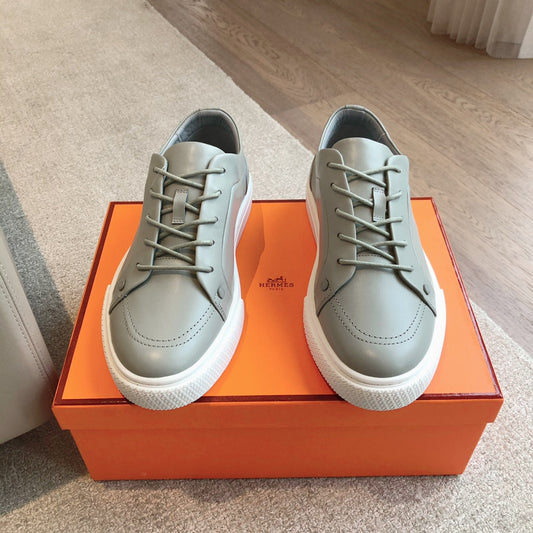 IRWIN SNEAKER LIGHT GRAY CALFSKIN - 35