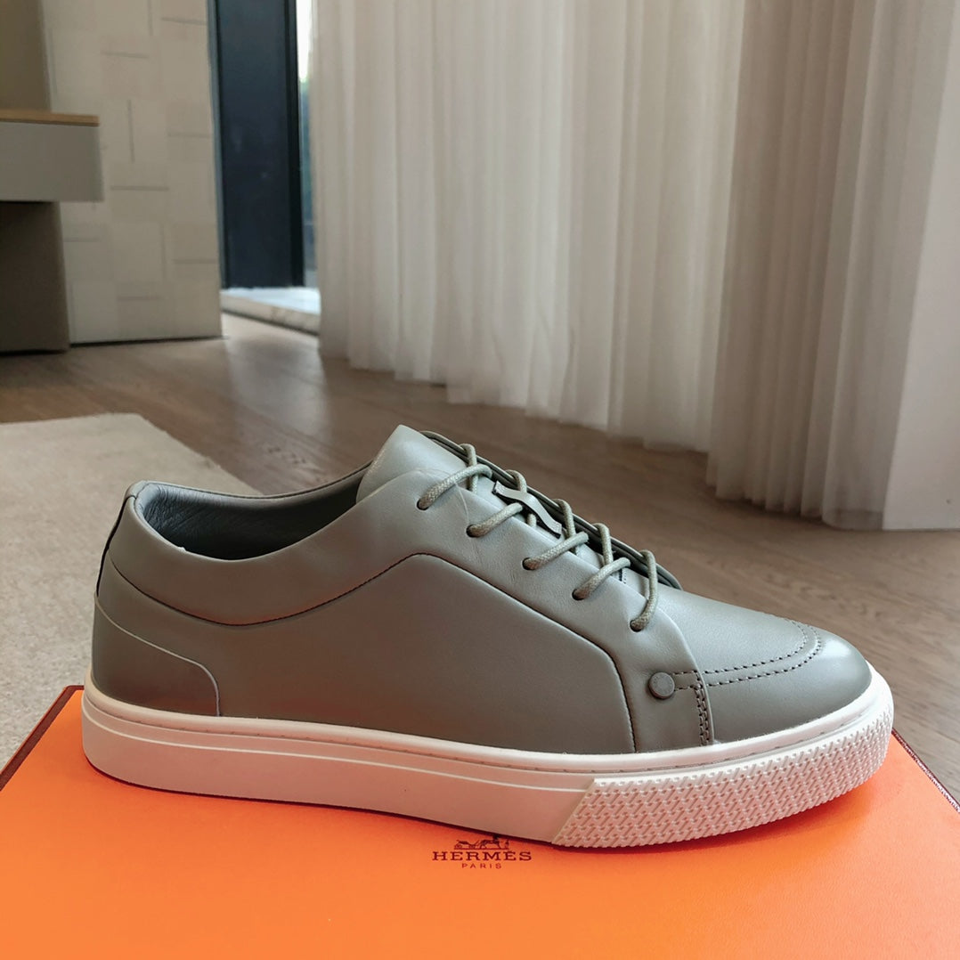 IRWIN SNEAKER LIGHT GRAY CALFSKIN - 35