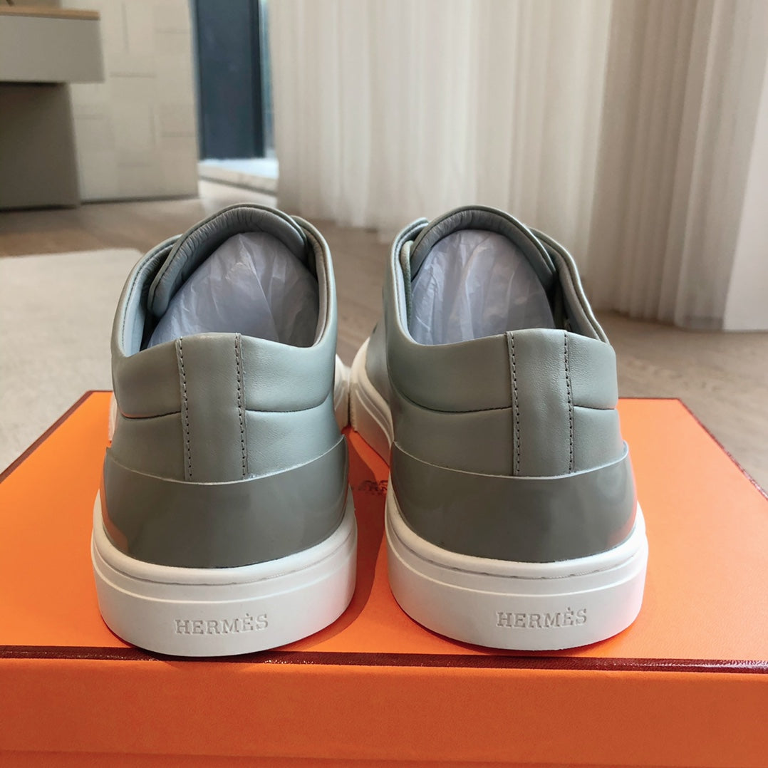 IRWIN SNEAKER LIGHT GRAY CALFSKIN - 35