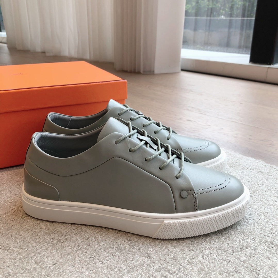 IRWIN SNEAKER LIGHT GRAY CALFSKIN - 35