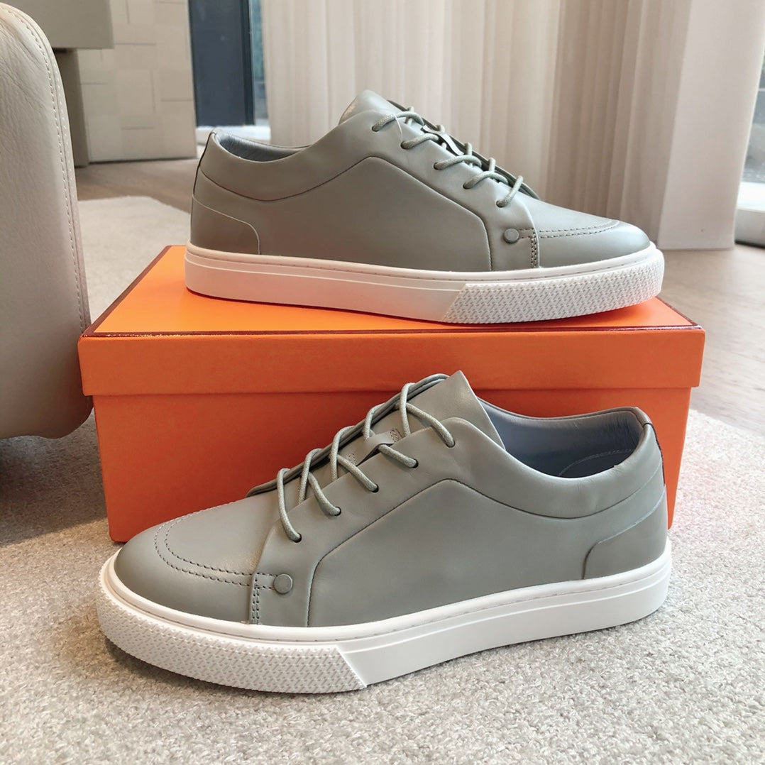 IRWIN SNEAKER LIGHT GRAY CALFSKIN - 35