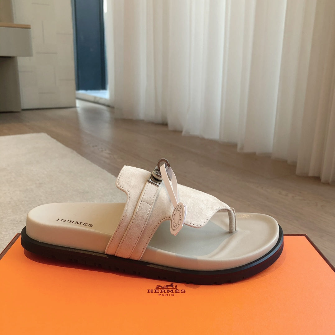 EMPIRE SANDAL CREAM WHITE SUEDE - 35