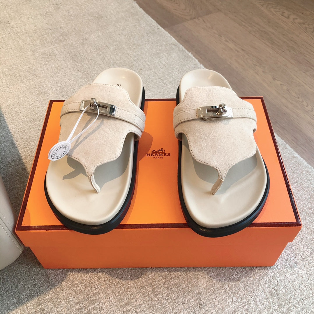 EMPIRE SANDAL CREAM WHITE SUEDE - 35