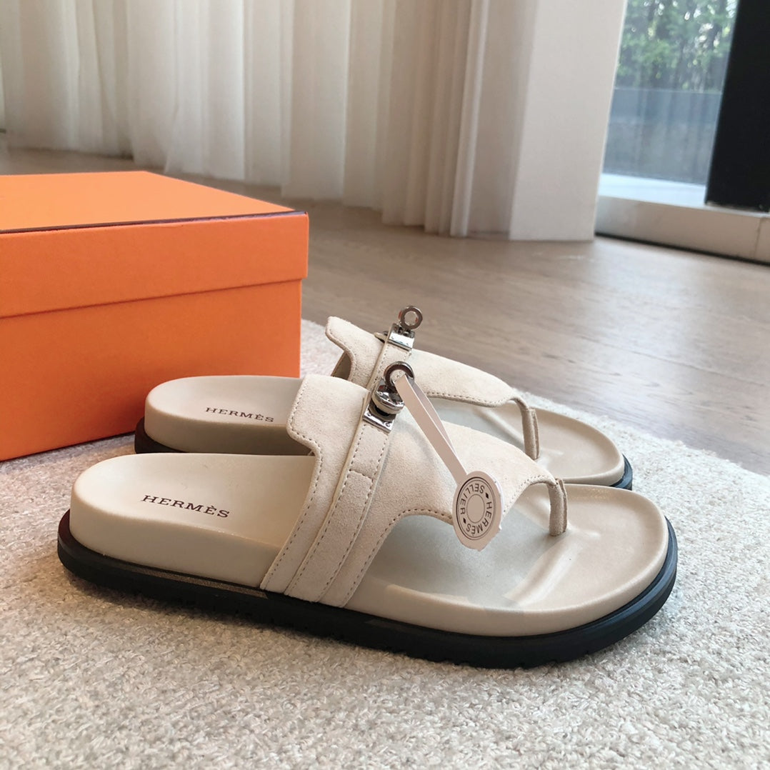 EMPIRE SANDAL CREAM WHITE SUEDE - 35
