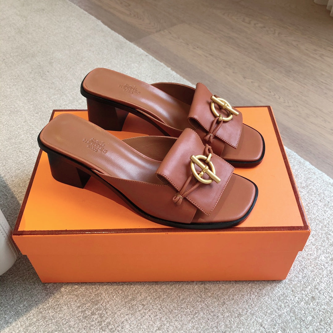 ILOT 45 SANDAL CARAMEL CALFSKIN - 35